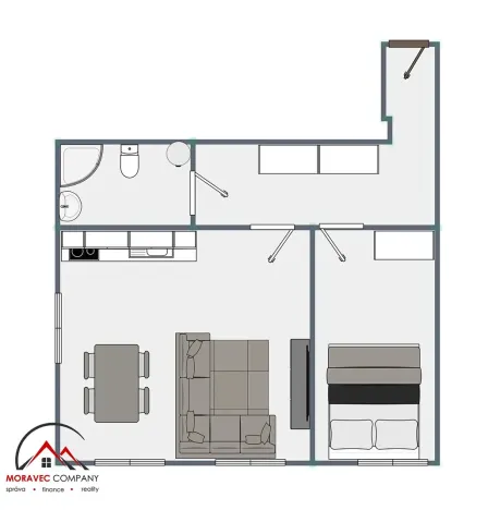 Pronájem bytu 2+kk, Ostrava, Palackého, 50 m2