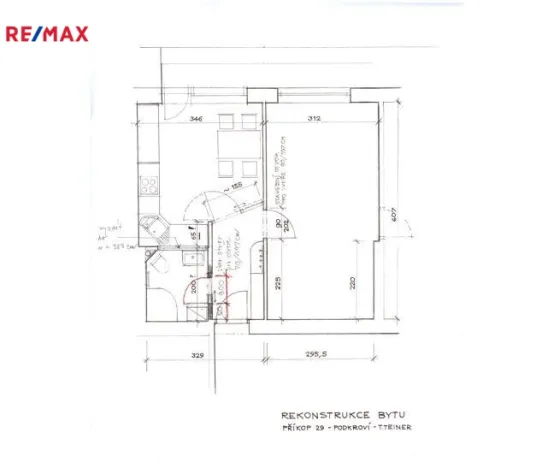 Pronájem bytu 1+1, Brno - Zábrdovice, Příkop, 38 m2