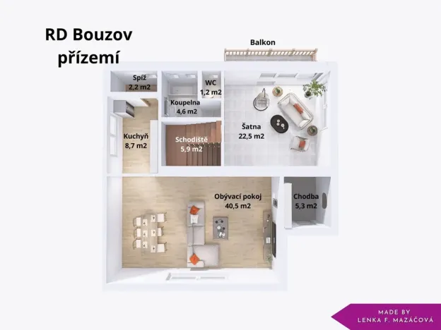 Prodej rodinného domu, Bouzov, 158 m2