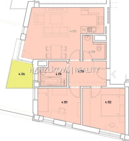 Pronájem bytu 3+kk, České Budějovice, 60 m2