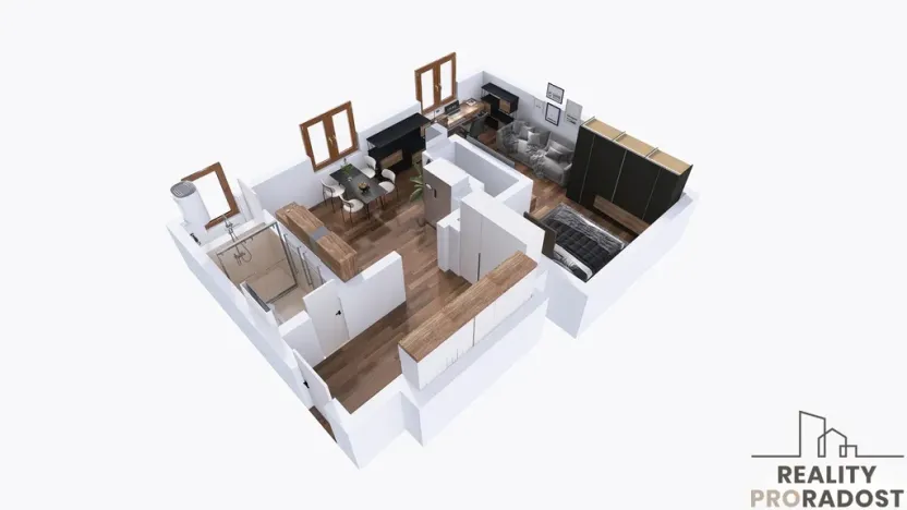 Prodej bytu 1+kk, Ostrava - Moravská Ostrava, Bachmačská, 45 m2