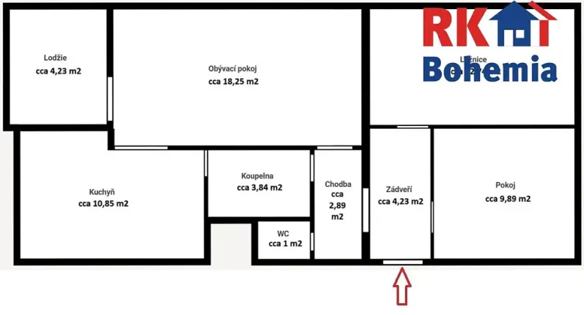 Pronájem bytu 3+1, Praha - Kobylisy, Šiškova, 68 m2