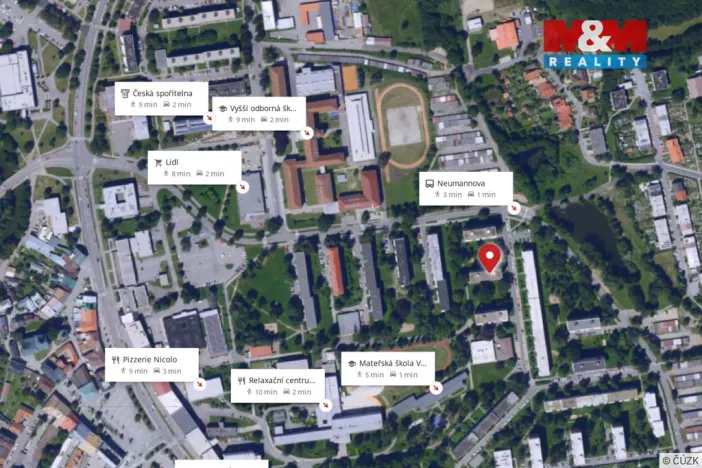 Pronájem bytu 2+1, Žďár nad Sázavou - Žďár nad Sázavou 4, Bratří Čapků, 55 m2