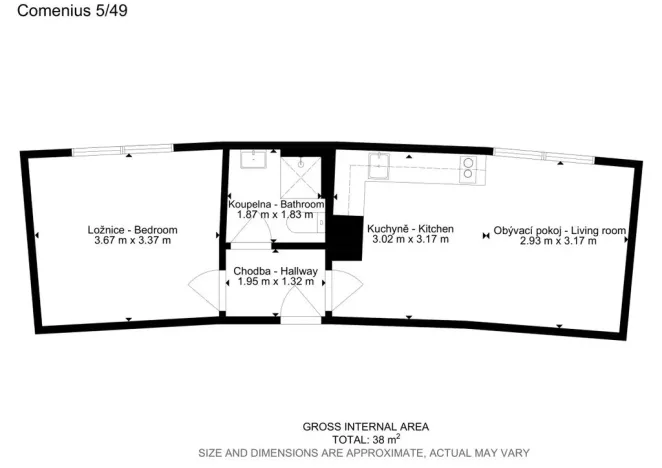 Pronájem bytu 2+kk, Praha - Břevnov, Na Větrníku, 35 m2