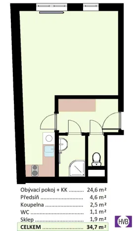 Prodej bytu 1+kk, Praha, Plzeňská, 35 m2