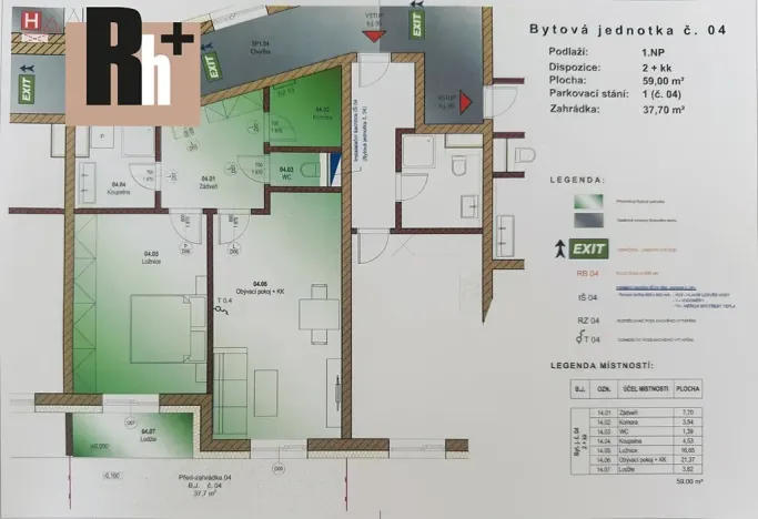 Prodej bytu 2+kk, Ostrava, 59 m2
