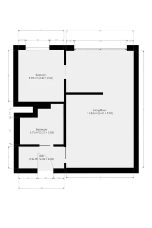 Pronájem bytu 2+kk, Praha - Modřany, Lysinská, 32 m2