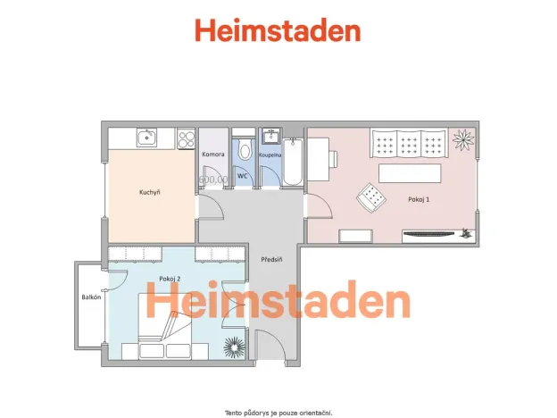 Pronájem bytu 2+1, Havířov - Město, Radniční, 56 m2