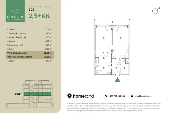 Prodej bytu 2+1, Mladá Boleslav, 74 m2