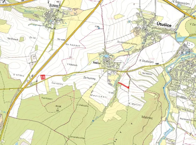 Prodej louky, Útušice, 12482 m2