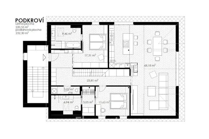Pronájem bytu 5+kk, Hradec Králové, Heřmanova, 220 m2