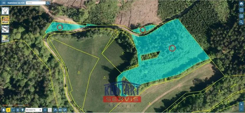 Prodej lesa, Lužná, 13657 m2