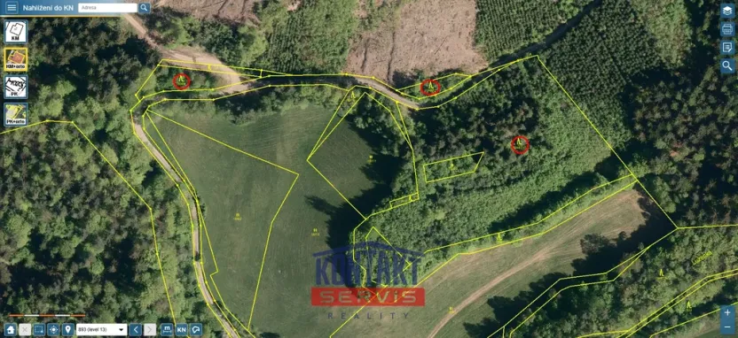 Prodej lesa, Lužná, 13657 m2