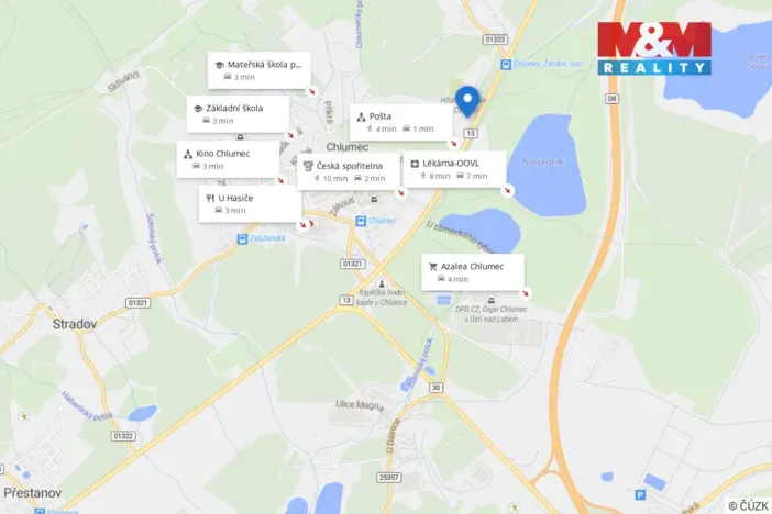 Pronájem bytu 1+1, Chlumec, Ústecká, 38 m2