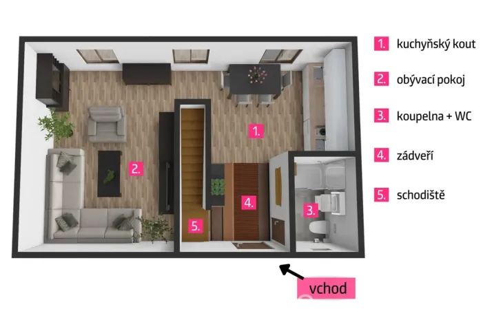 Pronájem bytu 2+kk, Jaroslavice, Hrádecká, 75 m2