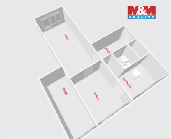 Pronájem bytu 3+1, Děčín - Děčín II-Nové Město, Kamenická, 64 m2