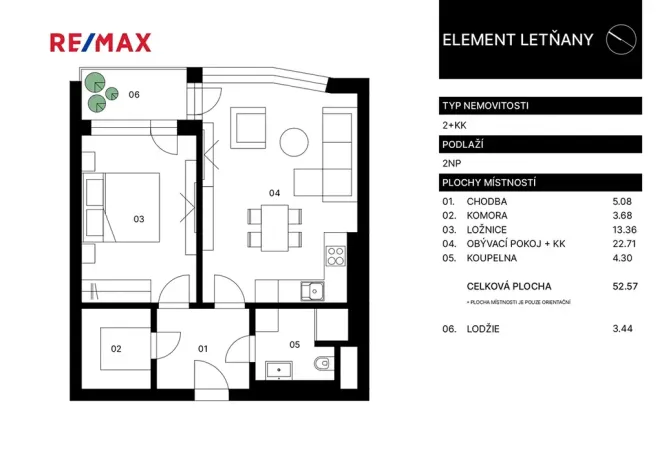 Prodej bytu 2+kk, Praha - Letňany, Tupolevova, 53 m2