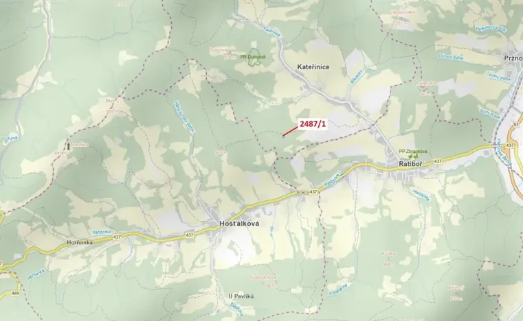 Dražba lesa, Kateřinice, 2083 m2