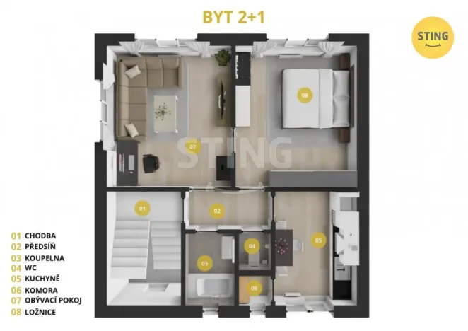 Prodej bytu 2+1, Opava, Hobzíkova, 68 m2