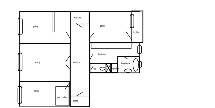 Pronájem bytu 4+1, Teplice, Jiřího Wolkera, 125 m2