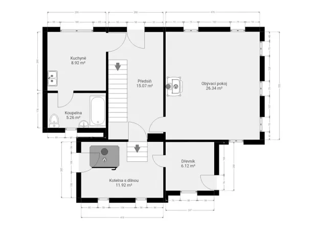 Prodej chalupy, Cvikov, 135 m2