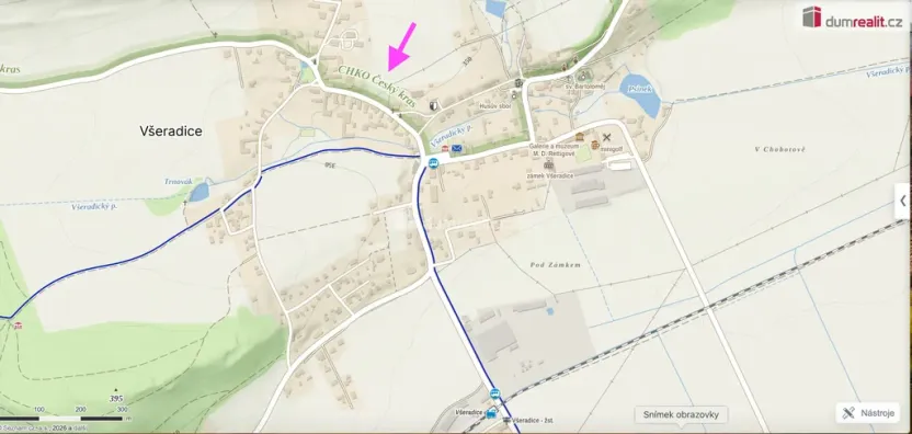 Prodej pozemku pro bydlení, Všeradice, 1126 m2