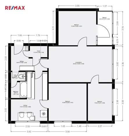 Pronájem bytu 4+1, Jindřichův Hradec, sídliště Vajgar, 74 m2