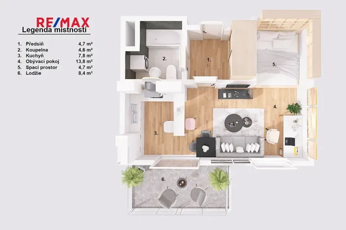 Pronájem bytu 1+kk, Praha - Horní Měcholupy, Padovská, 35 m2