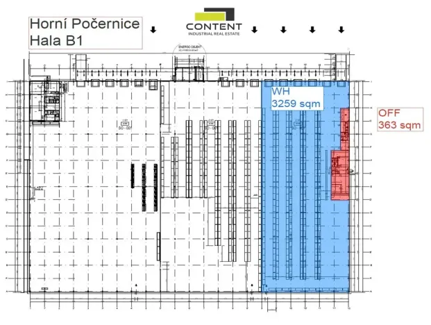 Pronájem skladu, Praha - Horní Počernice, Do Čertous, 3259 m2