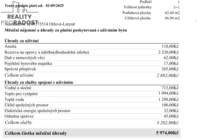 Prodej bytu 3+1, Orlová - Lutyně, Adamusova, 67 m2