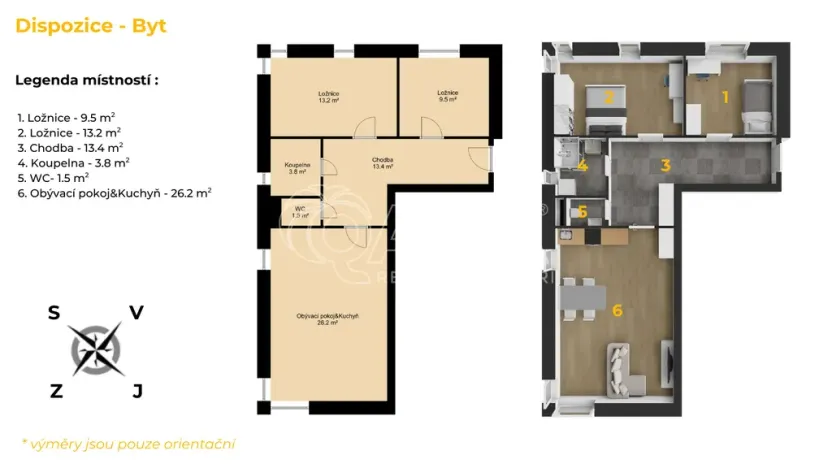 Pronájem bytu 3+kk, Beroun, U Židovského hřbitova, 67 m2