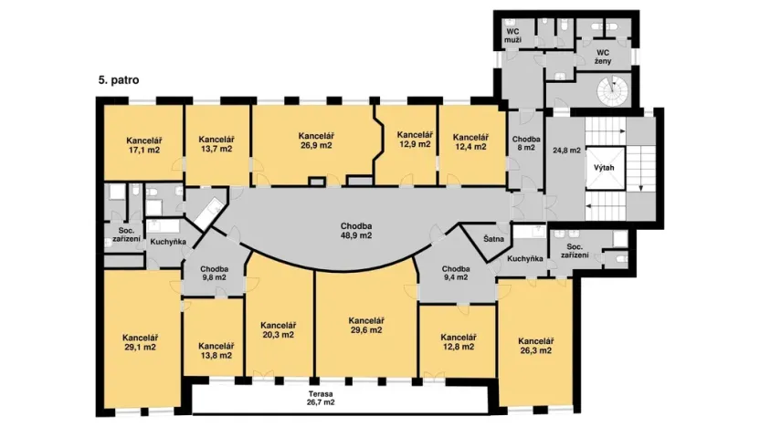 Pronájem kanceláře, Praha, Na příkopě, 400 m2