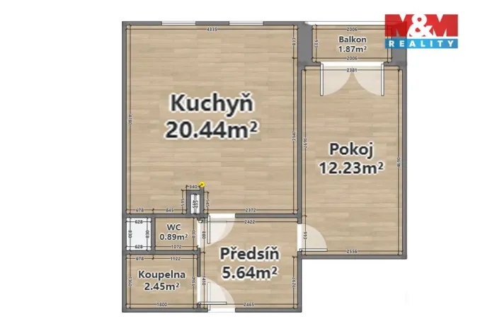 Prodej bytu 2+kk, Praha, Voskovcova, 42 m2