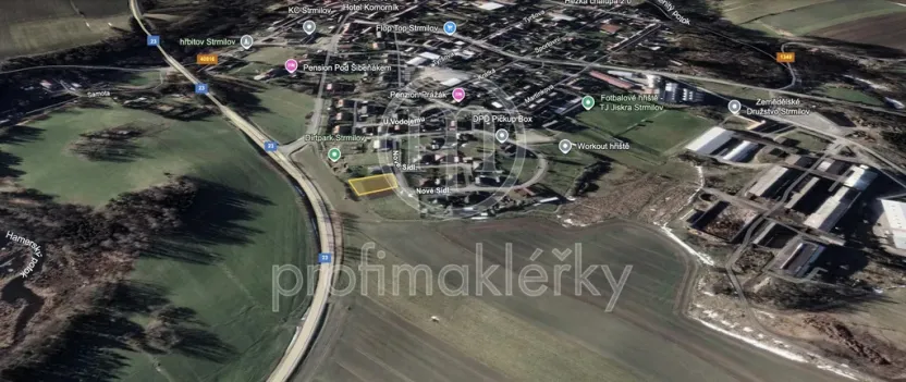 Prodej pozemku pro bydlení, Strmilov, Nové Sídliště, 1067 m2
