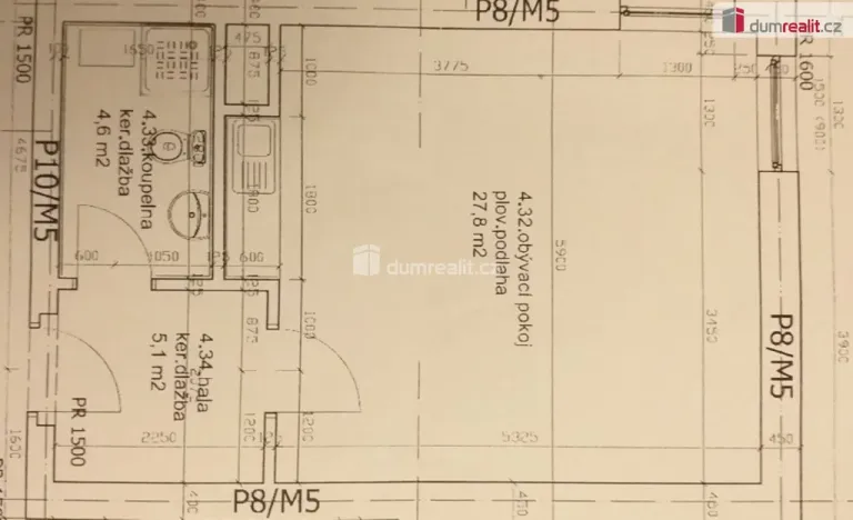 Pronájem bytu 1+kk, Kralupy nad Vltavou, Přemyslova, 38 m2