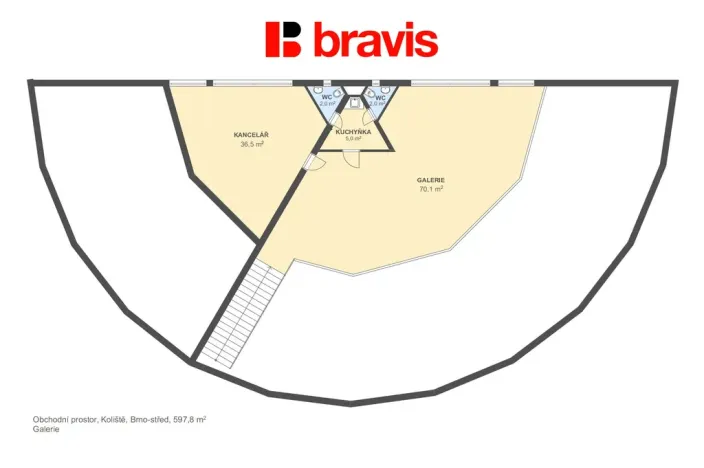Prodej obchodního prostoru, Brno - Zábrdovice, Koliště, 600 m2