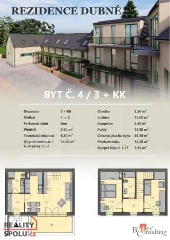 Prodej bytu 3+kk, Dubné, 90 m2