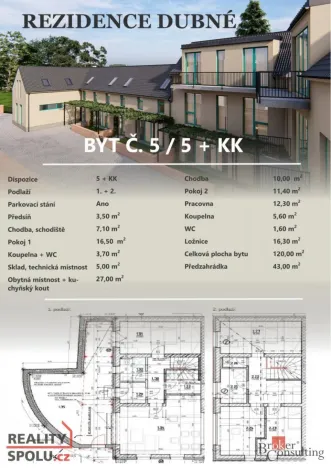 Prodej bytu 5+kk, Dubné, 131 m2