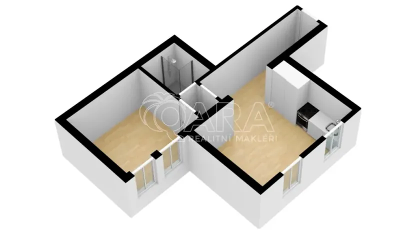 Pronájem bytu 2+kk, Praha - Smíchov, Plzeňská, 39 m2