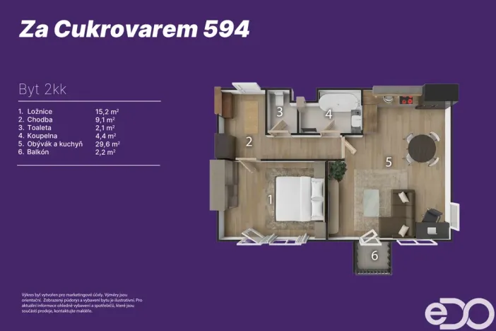 Prodej bytu 2+kk, Cerhenice, Za Cukrovarem, 60 m2