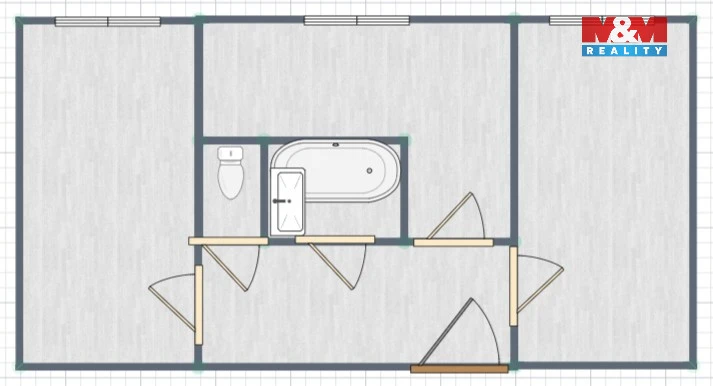 Pronájem bytu 2+1, Rychnov nad Kněžnou, Palackého, 51 m2