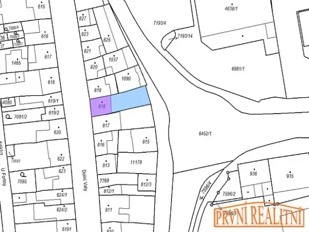 Prodej pozemku pro bydlení, Uherský Brod, Dolní Valy, 180 m2