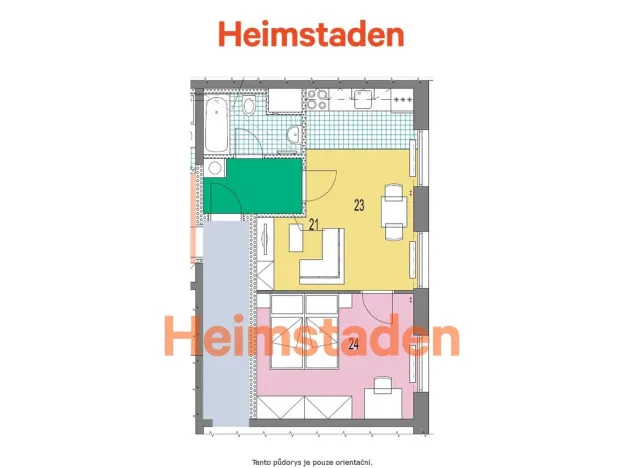 Pronájem bytu 2+kk, Horní Suchá, Dr. Glazera, 39 m2