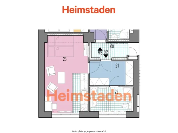 Pronájem bytu 1+kk, Karviná - Nové Město, Cihelní, 33 m2