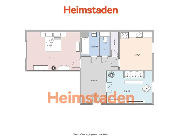 Pronájem bytu 2+1, Havířov - Město, Pavlovova, 56 m2