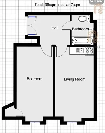 Pronájem bytu 2+kk, Praha - Nusle, Sekaninova, 38 m2