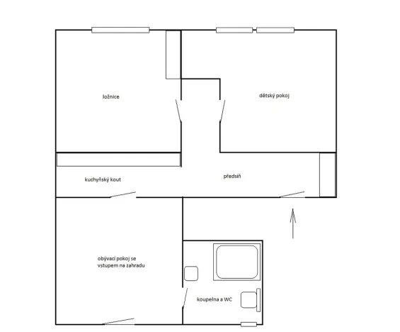 Pronájem bytu 3+kk, Praha - Kobylisy, Bořanovická, 50 m2