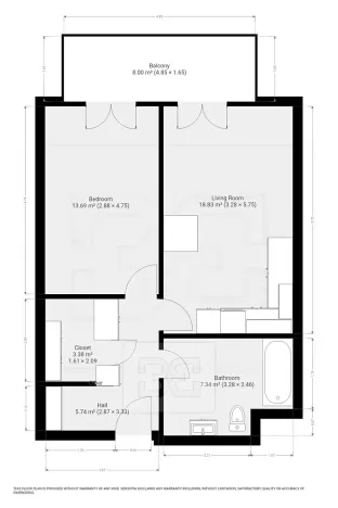 Pronájem bytu 2+kk, České Budějovice, Husova tř., 53 m2