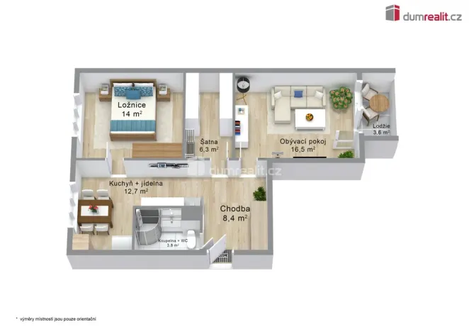 Prodej bytu 2+1, Karlovy Vary - Stará Role, Závodu míru, 63 m2