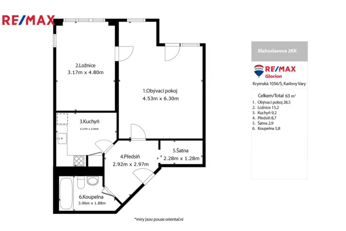 Prodej bytu 2+1, Karlovy Vary - Drahovice, Blahoslavova, 63 m2